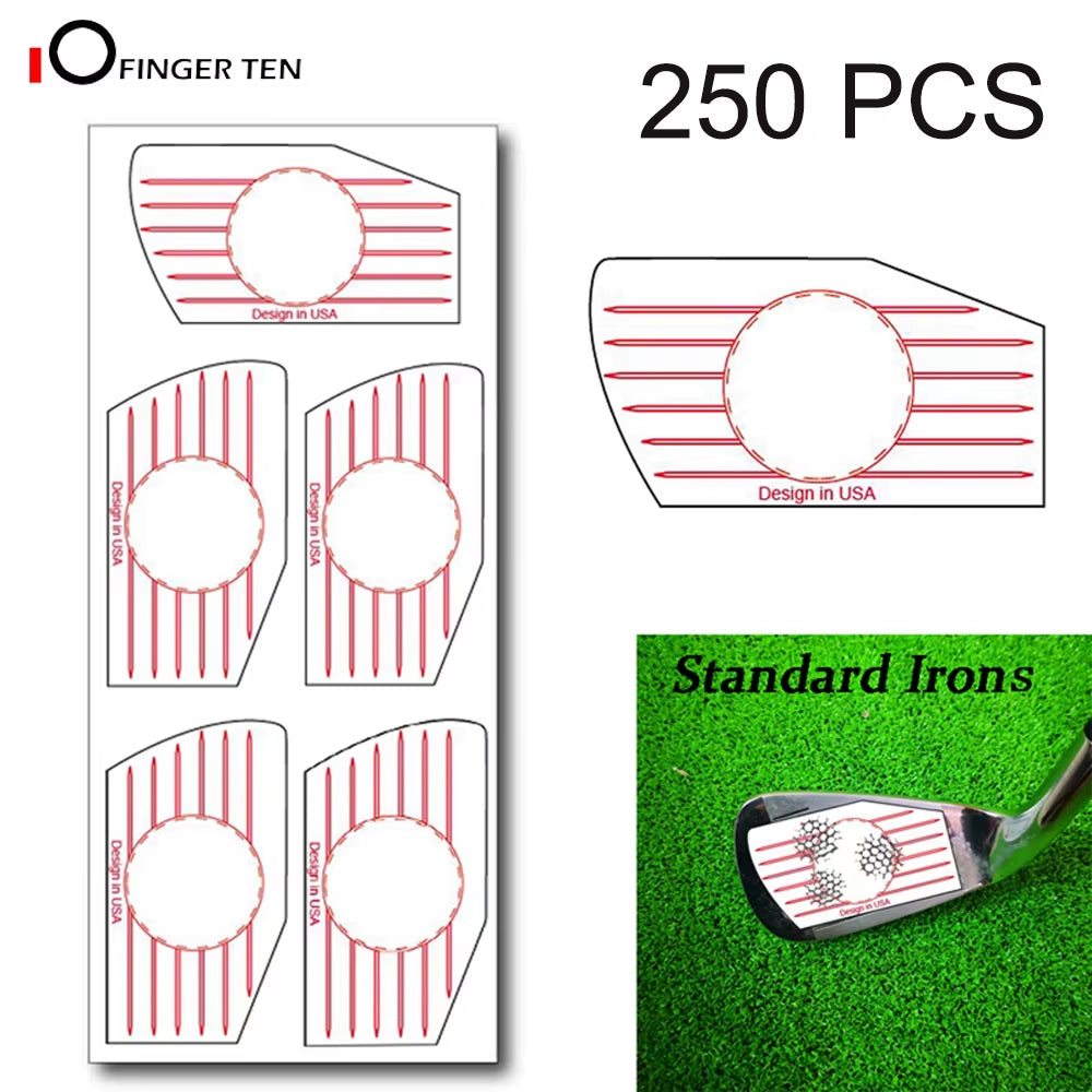 Golf Impact Tape 125 Irons 125 Woods Training Aid Tool Impact Tape Labels Stickers Ball Hitting Board Recorder Drop Shipping