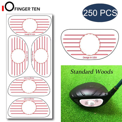 Golf Impact Tape 125 Irons 125 Woods Training Aid Tool Impact Tape Labels Stickers Ball Hitting Board Recorder Drop Shipping