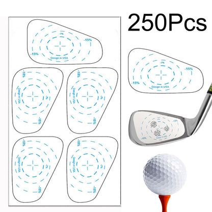 Golf Impact Tape 125 Irons 125 Woods Training Aid Tool Impact Tape Labels Stickers Ball Hitting Board Recorder Drop Shipping