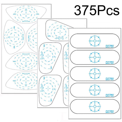 Golf Impact Tape 125 Irons 125 Woods Training Aid Tool Impact Tape Labels Stickers Ball Hitting Board Recorder Drop Shipping