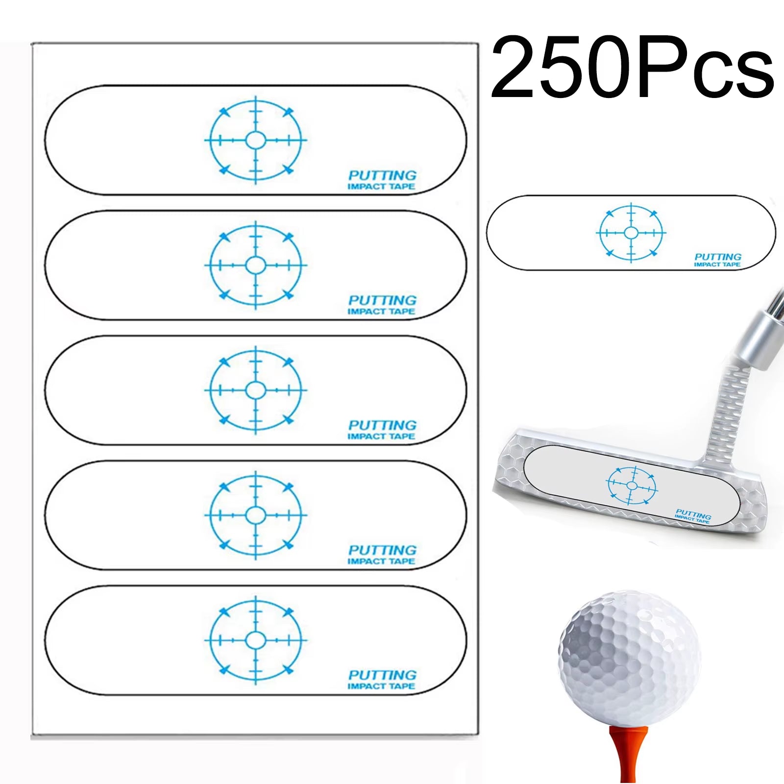 Golf Impact Tape 125 Irons 125 Woods Training Aid Tool Impact Tape Labels Stickers Ball Hitting Board Recorder Drop Shipping