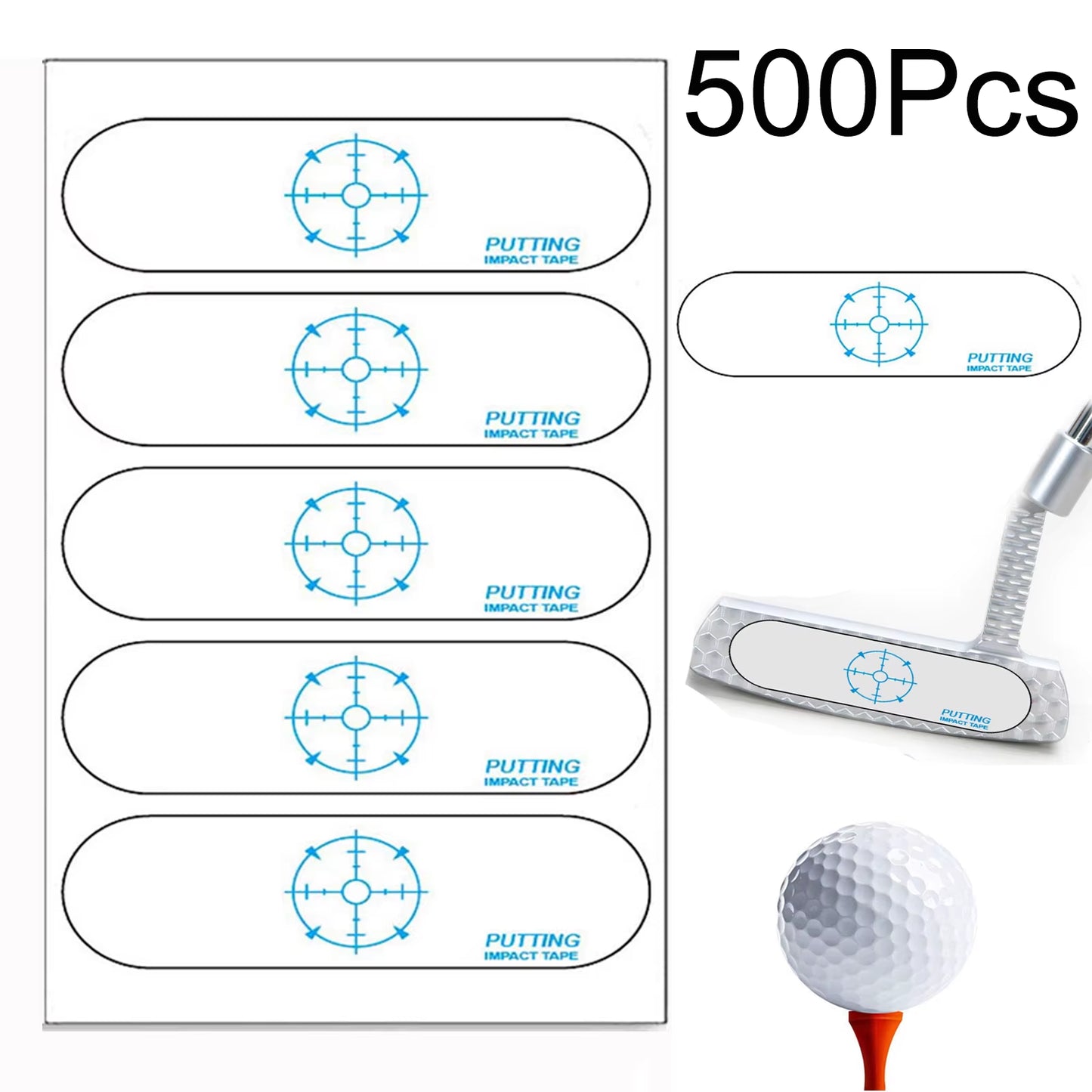 Golf Impact Tape 125 Irons 125 Woods Training Aid Tool Impact Tape Labels Stickers Ball Hitting Board Recorder Drop Shipping